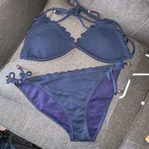Navy blue bathing suit
